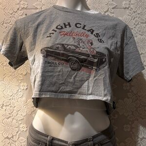 Dirty hands clean money cropped graphic tee